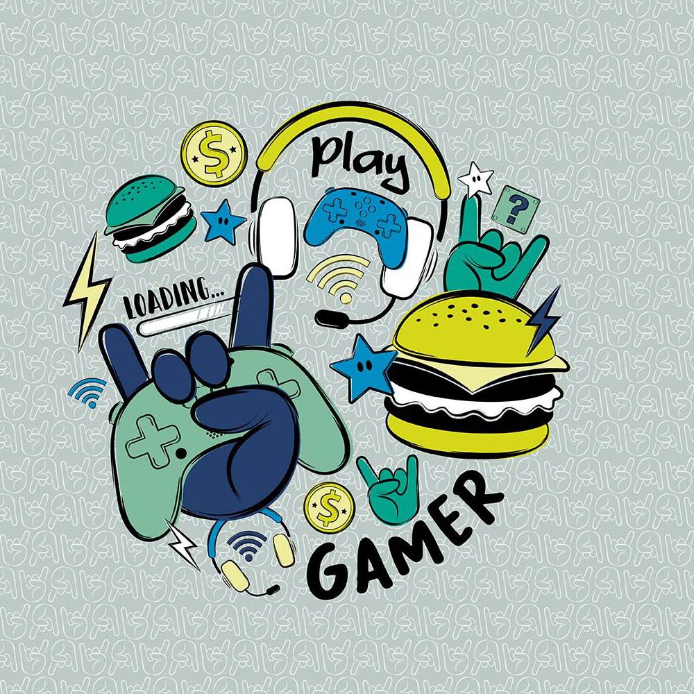 Happy Gamer by Iycklig Design mint/bunt