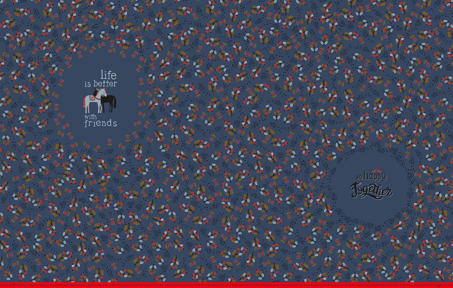 Happy Together by Bienvenido Colorido dunkelblau/rot/olive