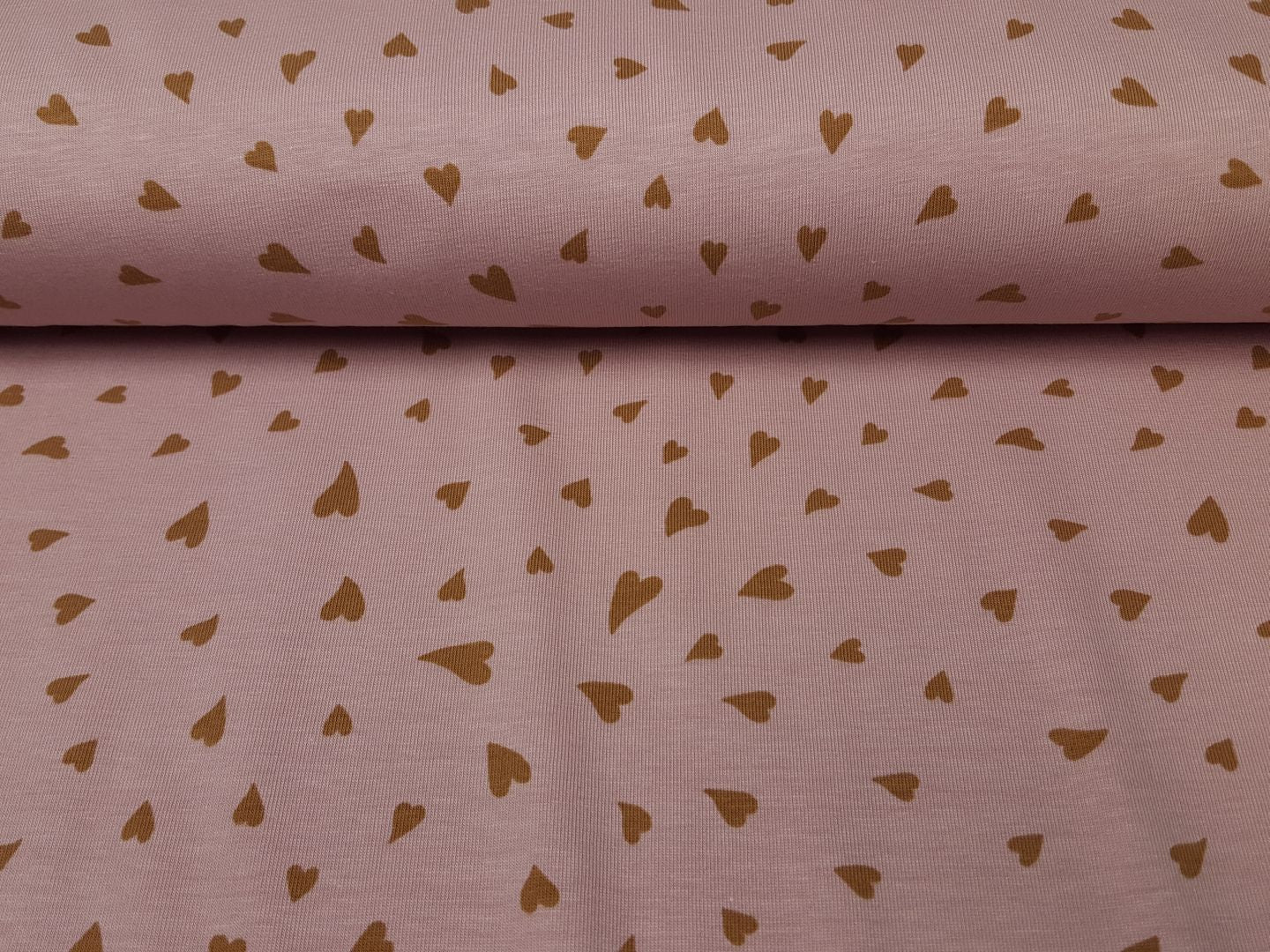 Hearts dusty pink/ocker