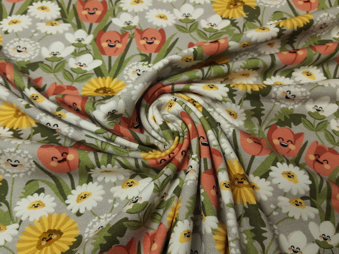 Hello Flower grau/army/zimt/offwhite