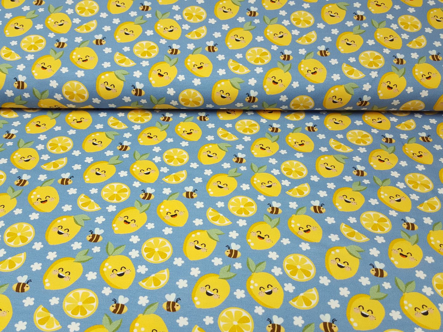 Hello Lemon stahlblau/gelb