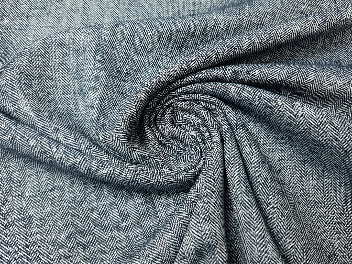 Herringbone dunkelblau/weiss