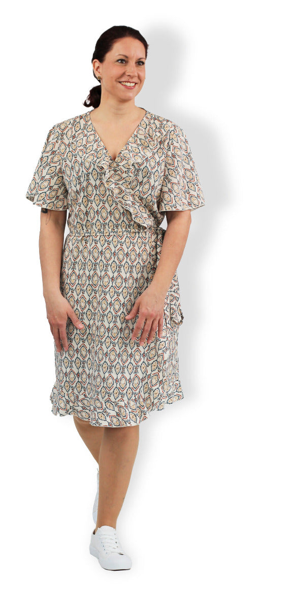 Papierschnittmuster Wickelkleid Holly Damen von Fadenkäfer