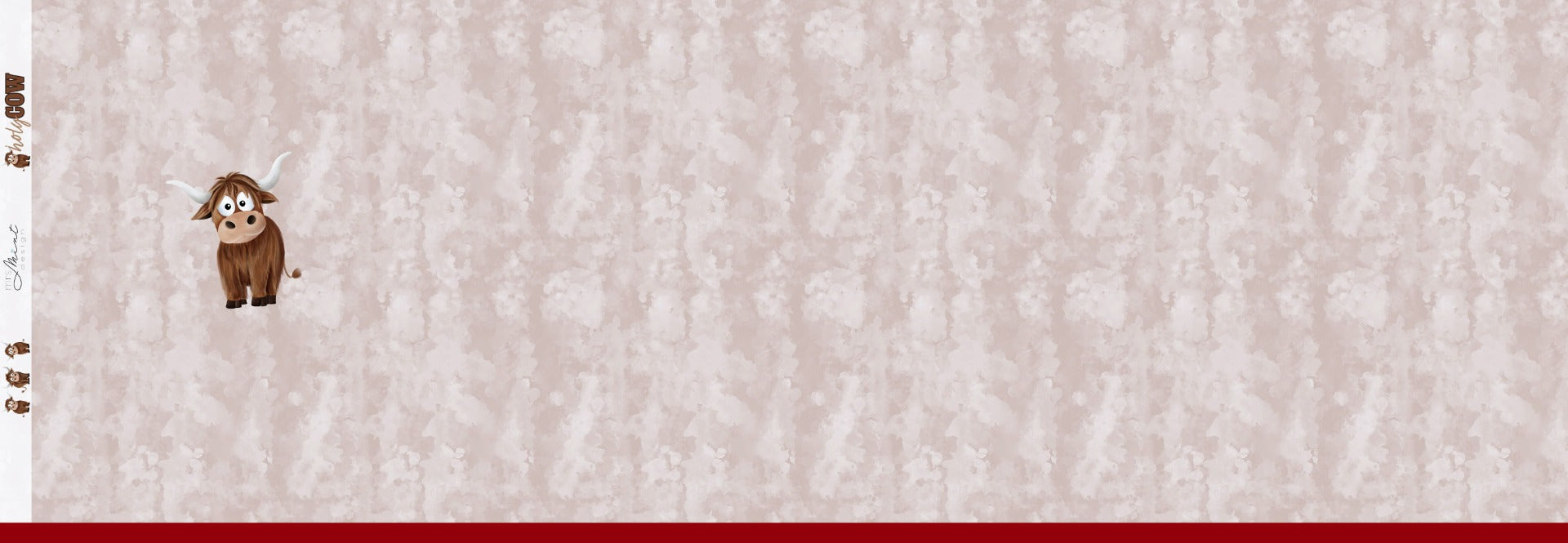 Panel Holy Cow by Mrs Mint rosa/offwhite/braun