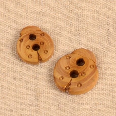 Holzknöpfe Marienkäfer 15mm hellbraun