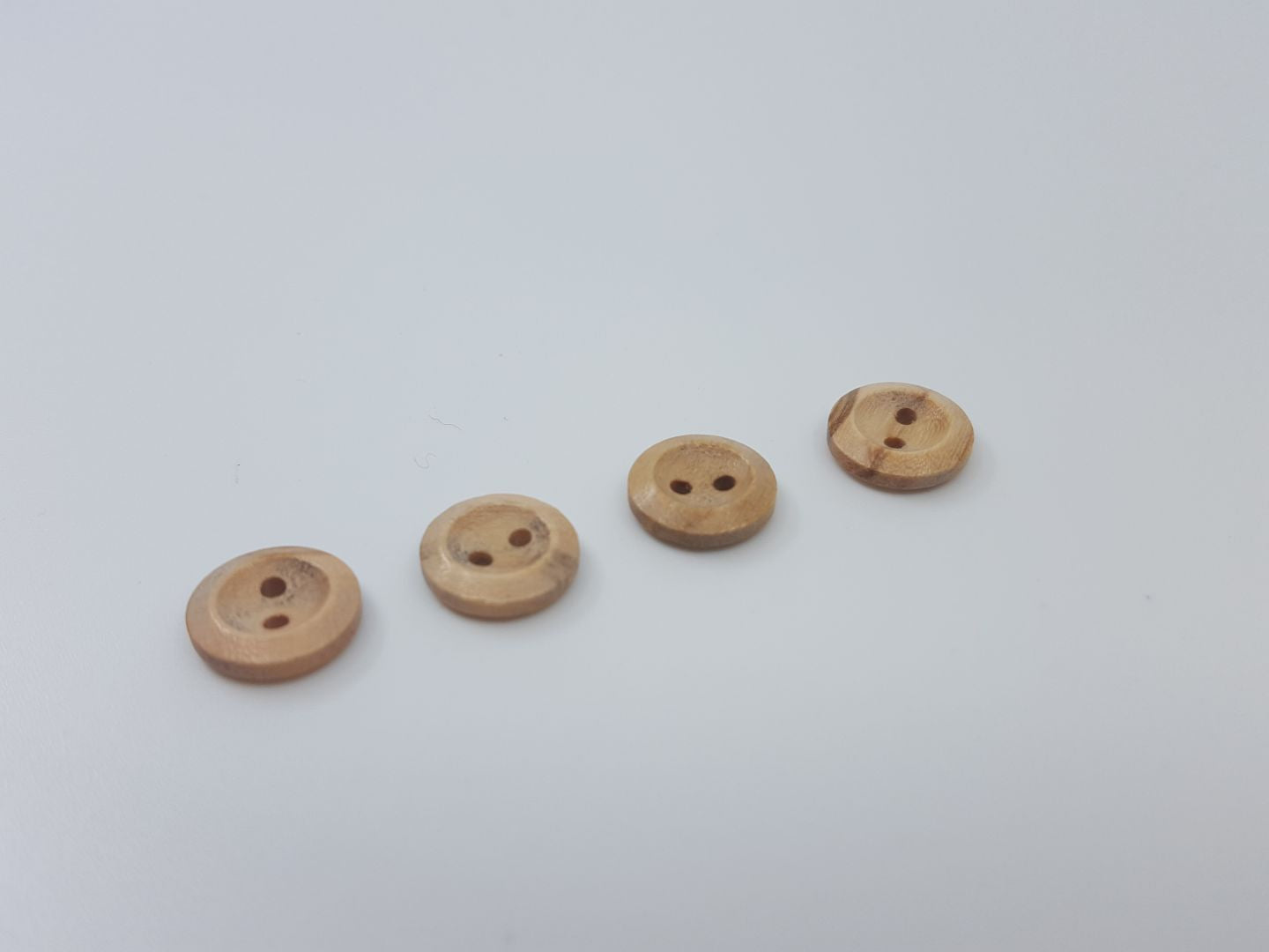 Holzknöpfe mit Rand beige 11mm