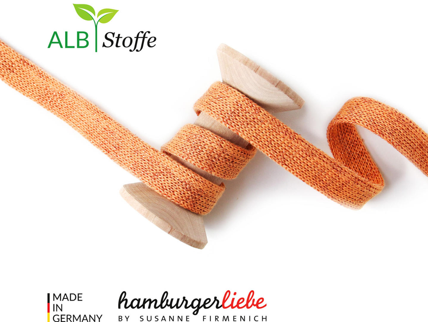 Cord ME GLOW Baumwollkordel flach-geflochten, rost/rosa meliert