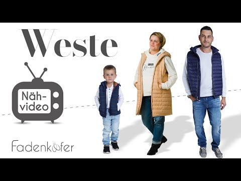 Papierschnittmuster Weste Kinder von Fadenkäfer