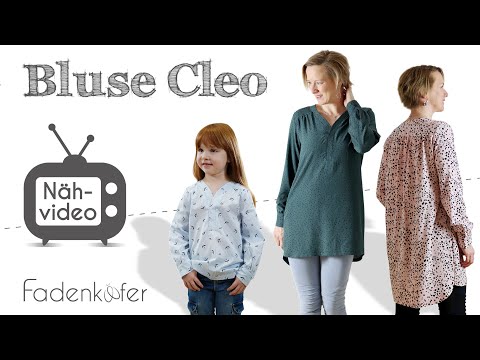 Papierschnittmuster Bluse Cleo Kinder von Fadenkäfer