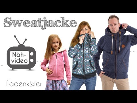 Papierschnittmuster Sweatjacke Kinder von Fadenkäfer