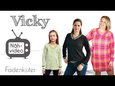 Papierschnittmuster Pullover Vicky Damen von Fadenkäfer