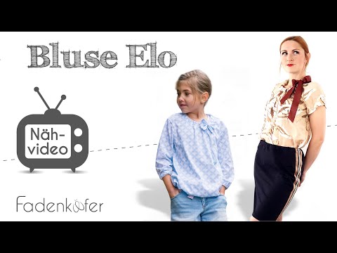 Papierschnittmuster Bluse Elo für Kinder von Fadenkäfer