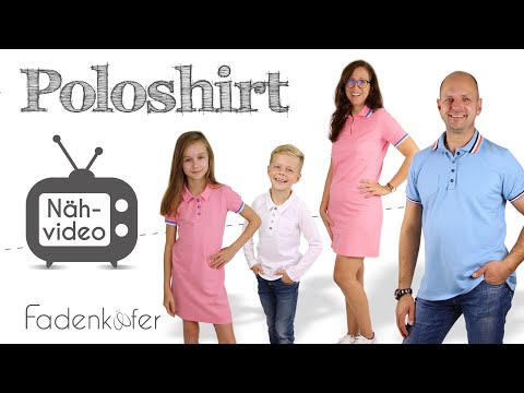 Papierschnittmuster Poloshirt und Kleid Kinder von Fadenkäfer