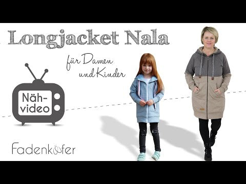 Papierschnittmuster Longjacket Nala Damen von Fadenkäfer