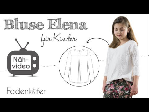 Papierschnittmuster Bluse Elena Kinder von Fadenkäfer