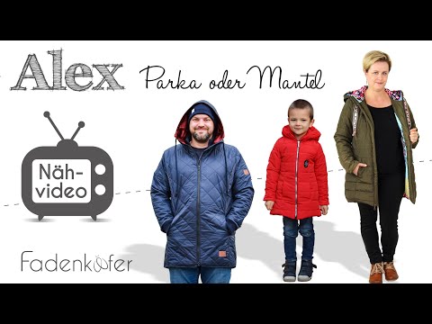 Papierschnittmuster Alex Parka-Mantel Kinder von Fadenkäfer