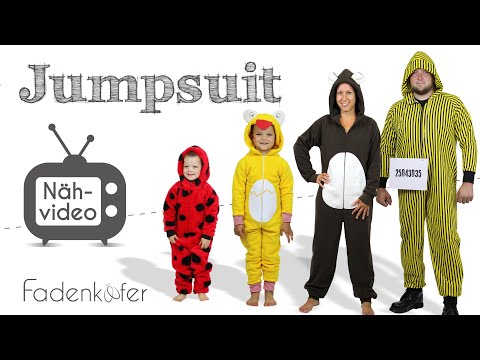 Papierschnittmuster Jumpsuit Damen und Herren von Fadenkäfer