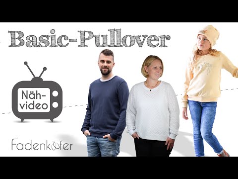 Papierschnittmuster Basic-Pullover Damen von Fadenkäfer