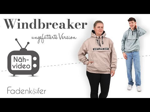Papierschnittmuster Windbreaker Unisex von Fadenkäfer