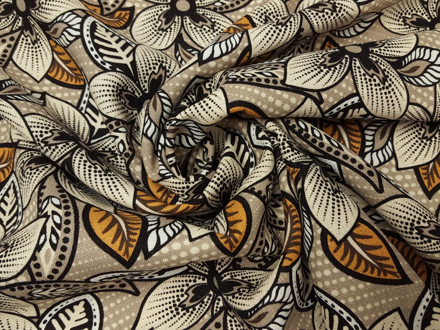 Indy Flower taupe/ecru/ocker
