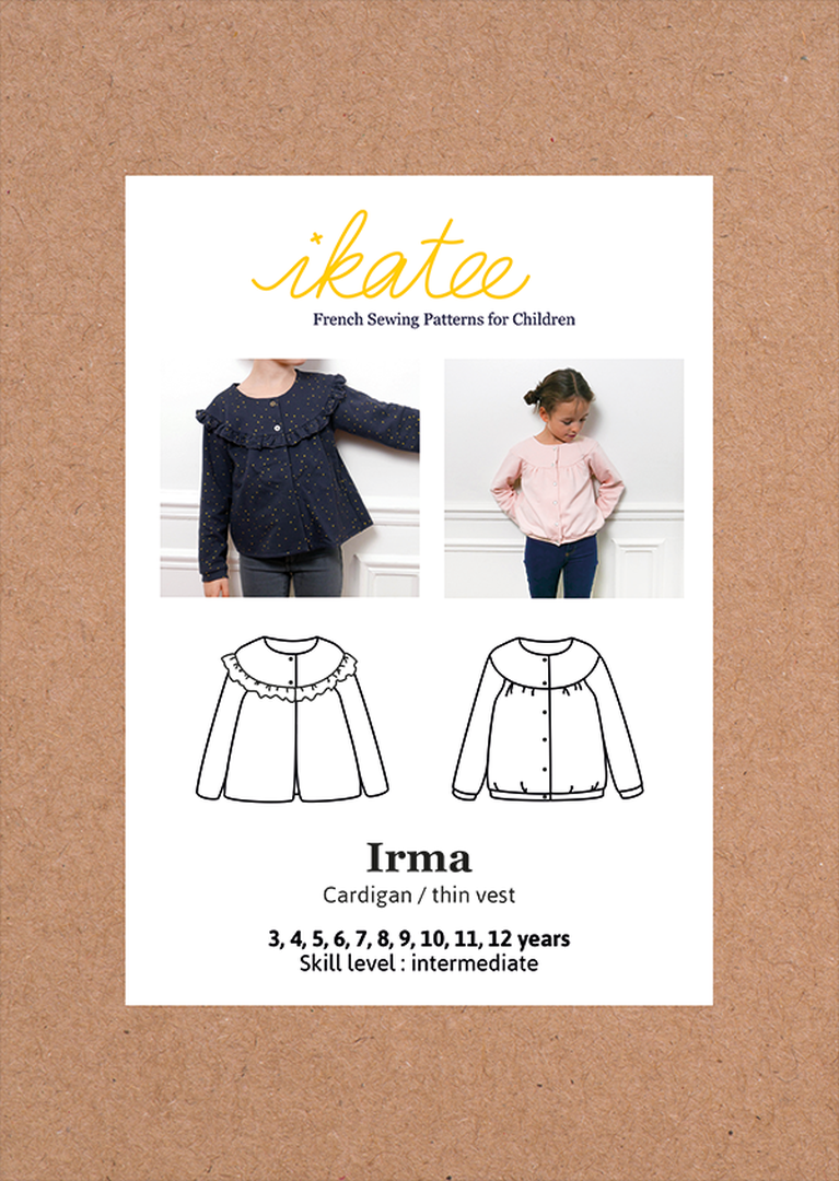 Irma Cardigan für Kinder, Ikatee Papierschnittmuster