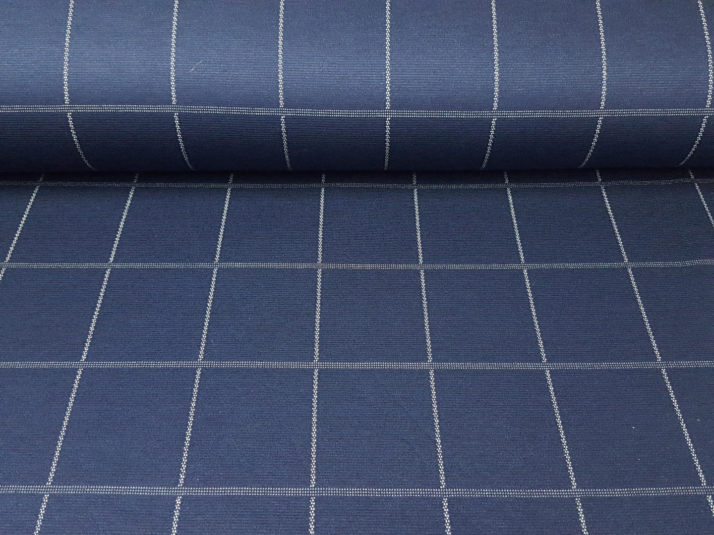 Jacquard/Strick marine/weiss