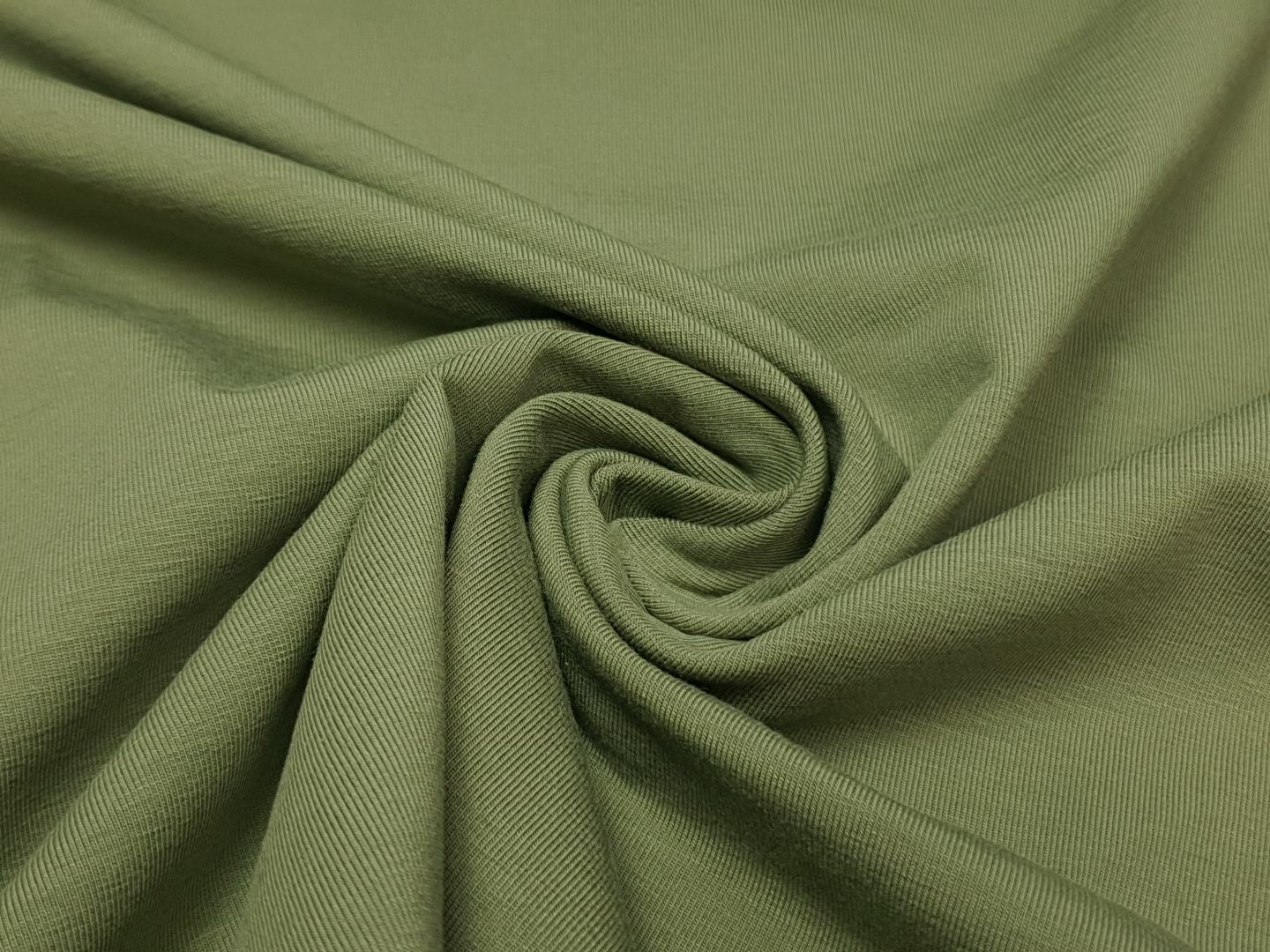 Baumwolljersey uni khaki