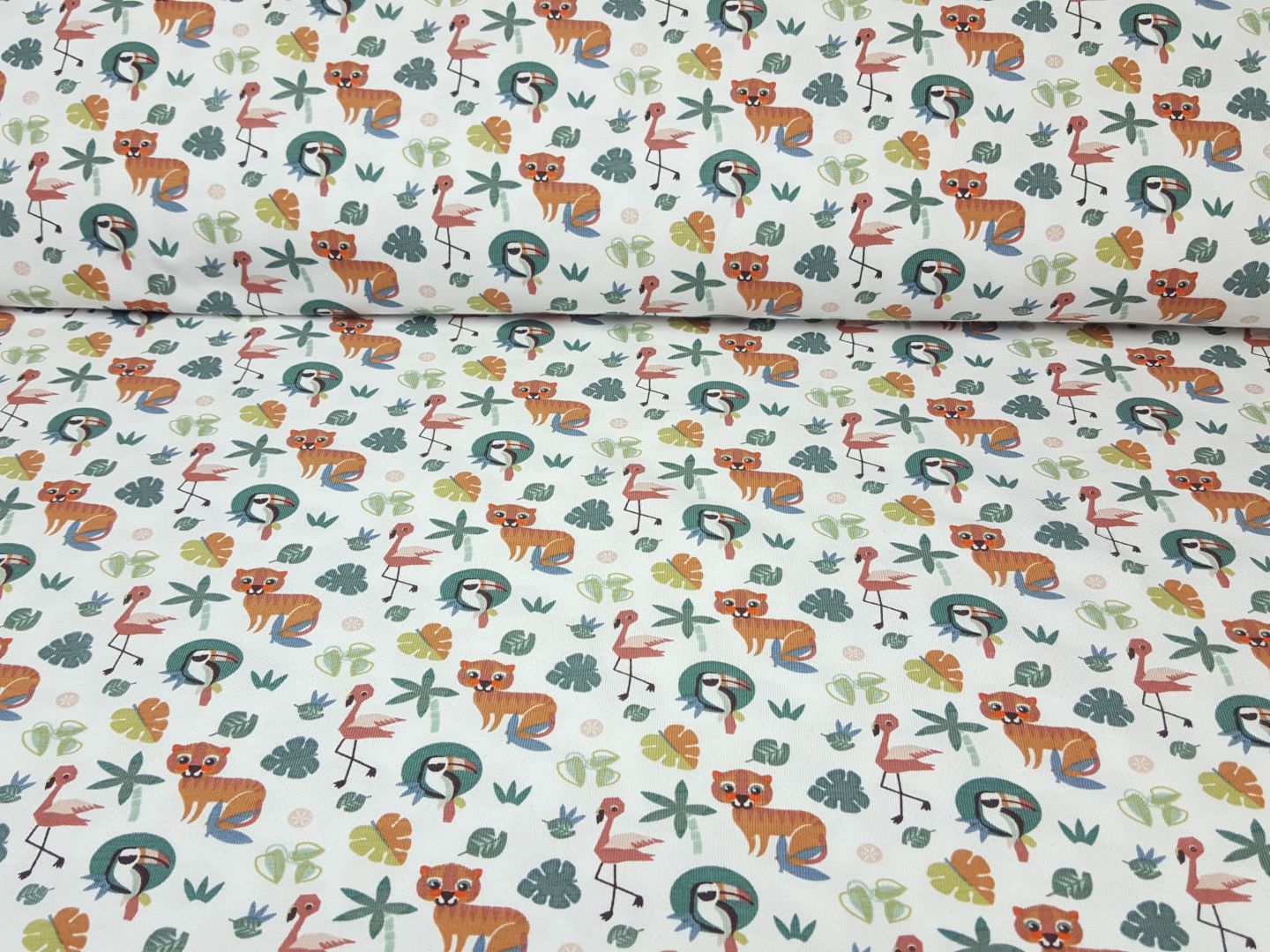 Jungle Animals weiss/bunt