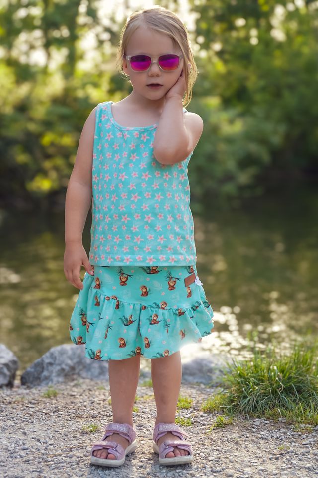 Jungle Fun mint/rosa/rotbraun