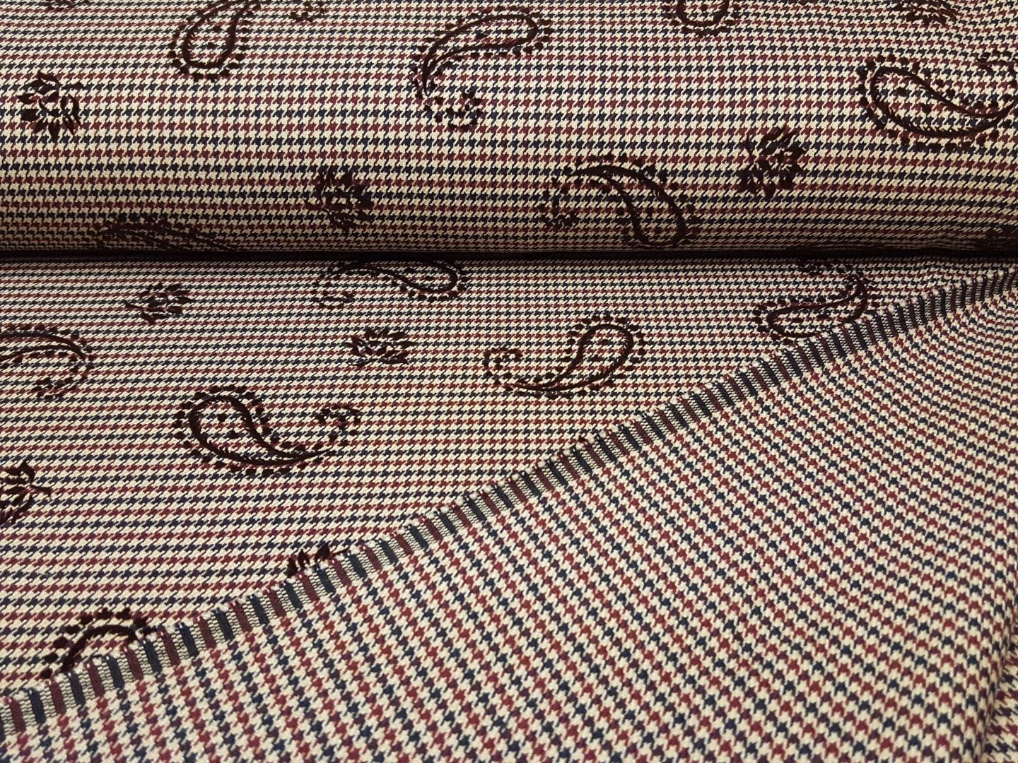 Katha bordeaux-nachtblau-beige