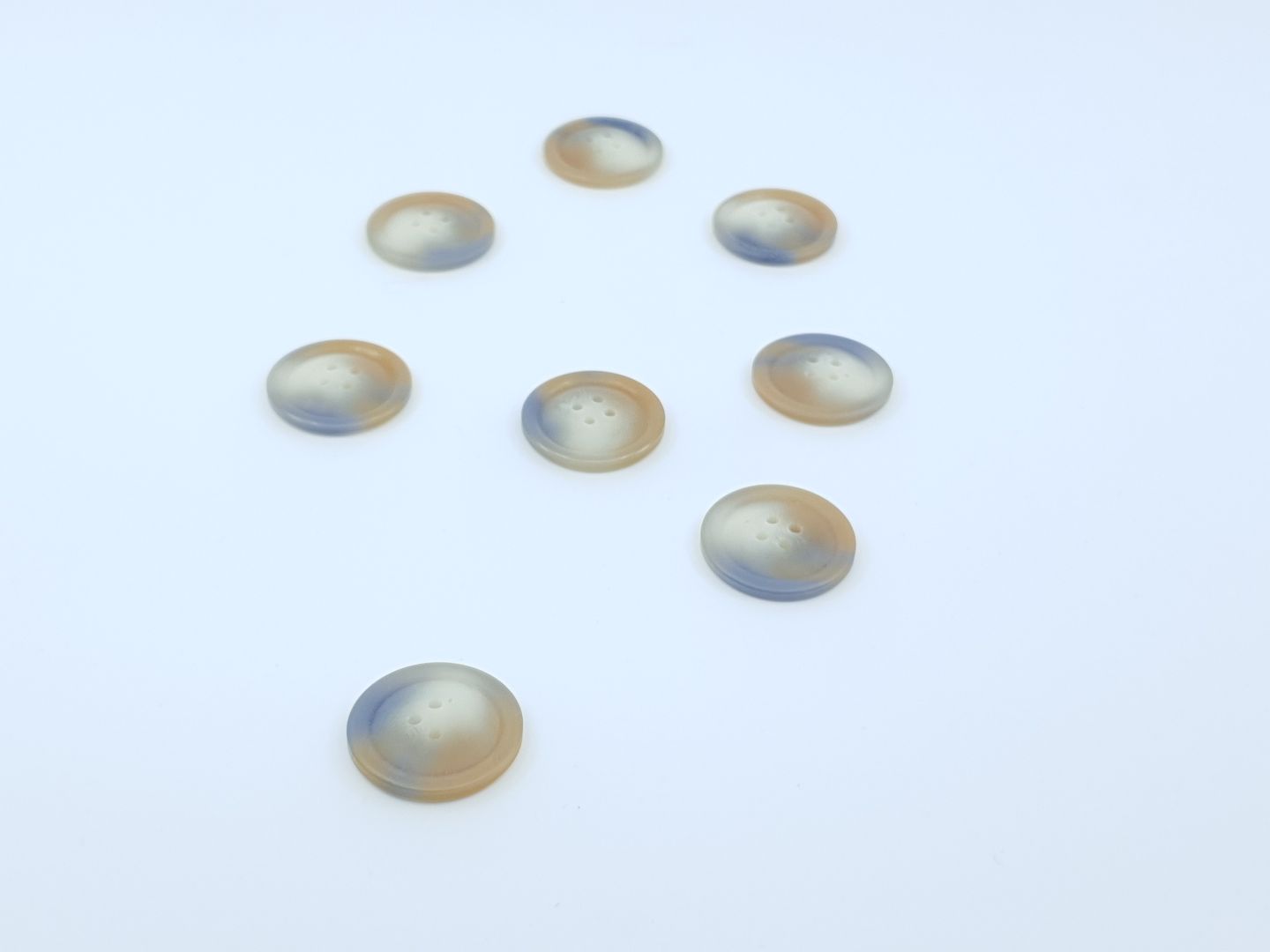 Kunststoffknöpfe 25mm caramel/lila