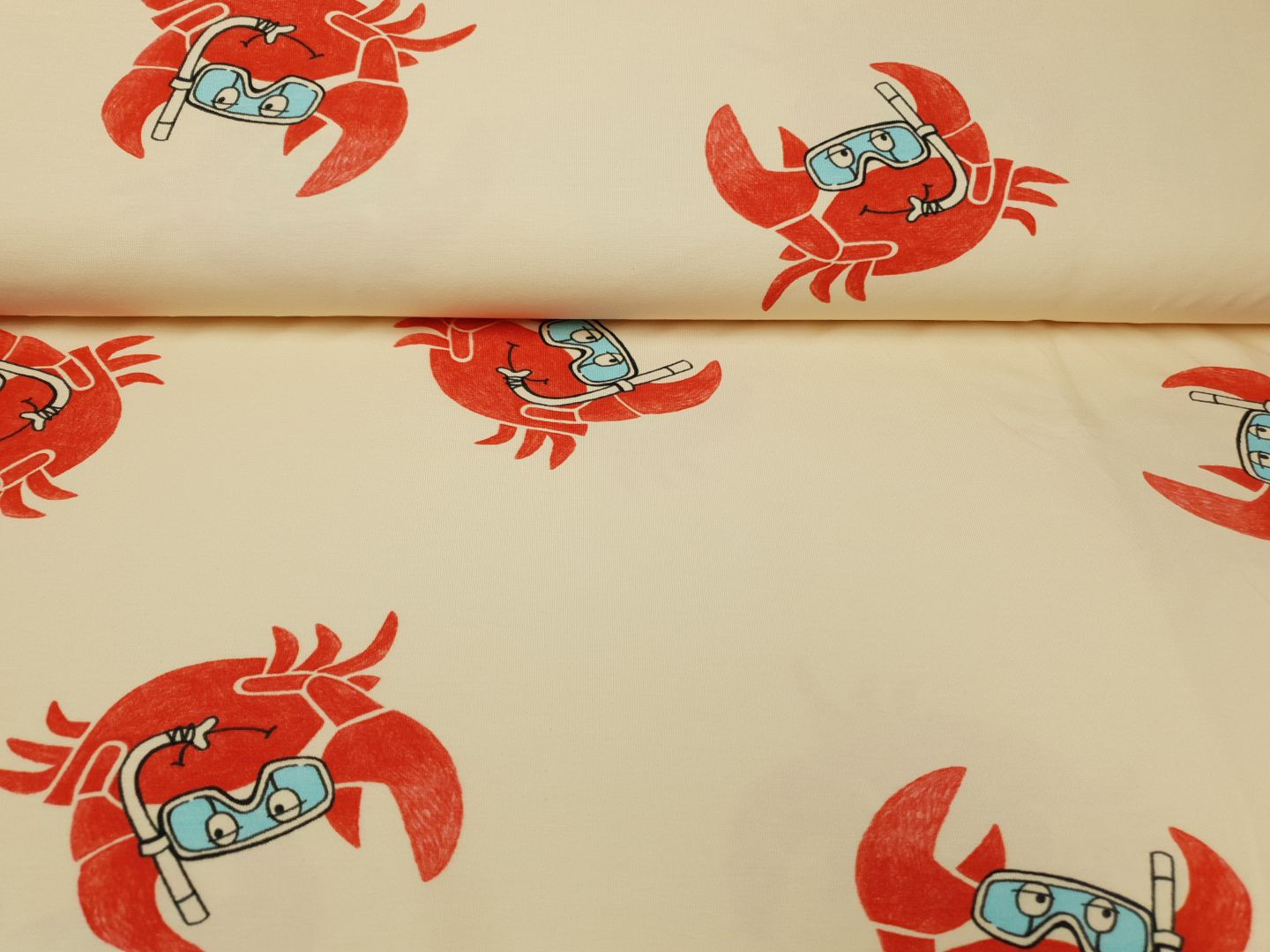 Krabbenalarm vanille/rot/hellblau