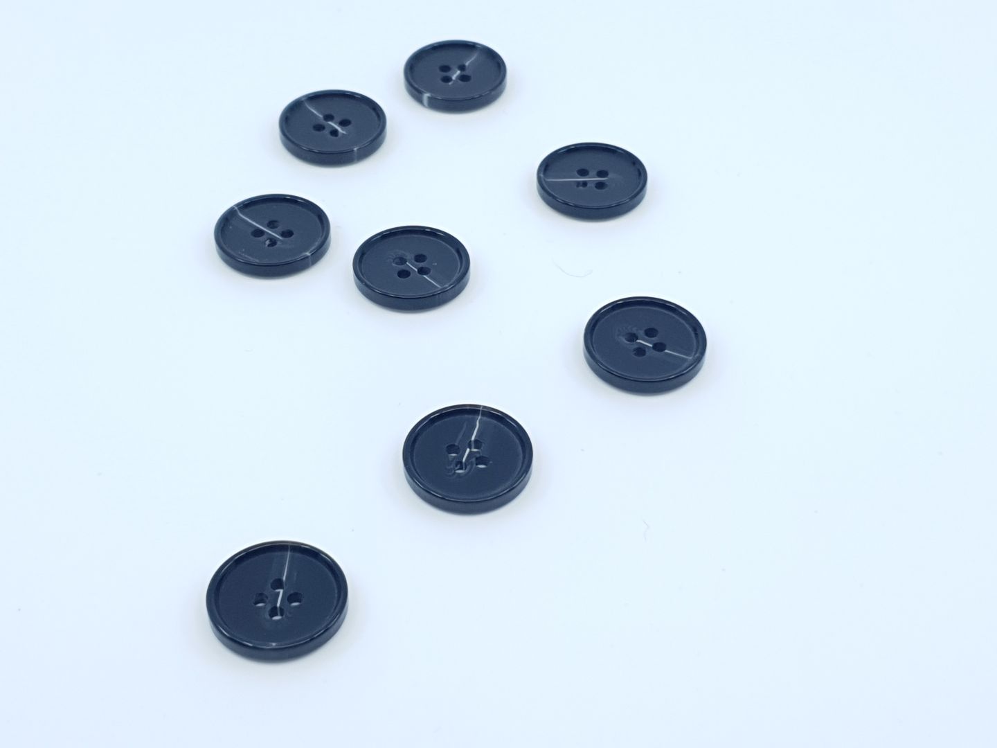 Kunstoffknöpfe mit Rand 20mm schwarz