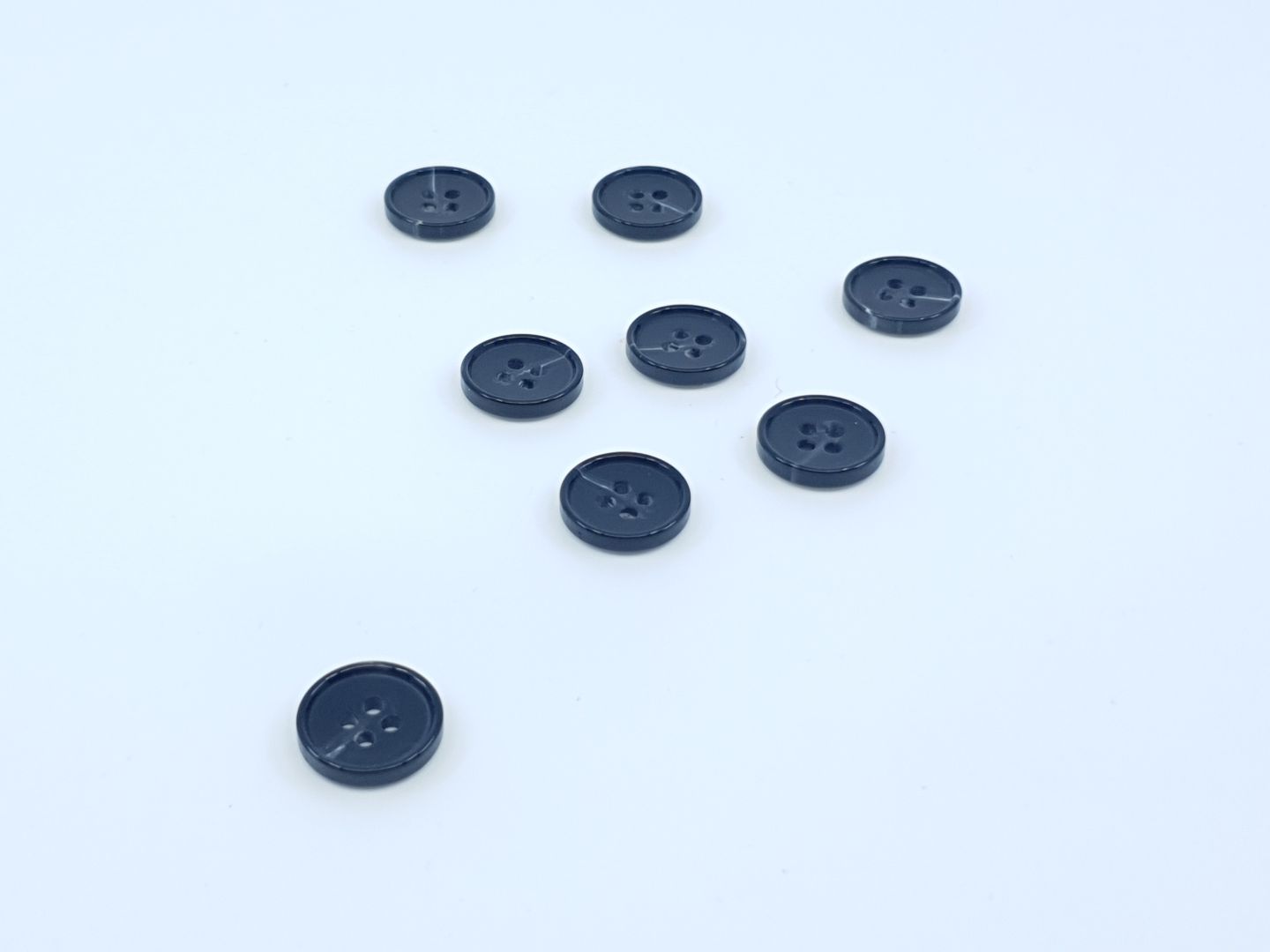 Kunstoffknöpfe mit Rand 15mm schwarz