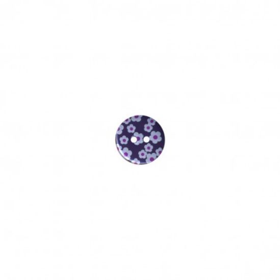 Kunststoffknöpfe Blümchen 18mm violett