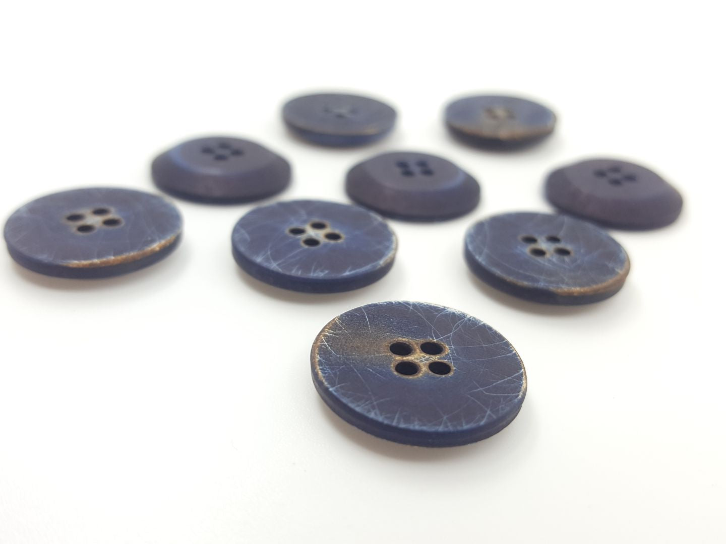 Kunststoffknöpfe blau 17mm