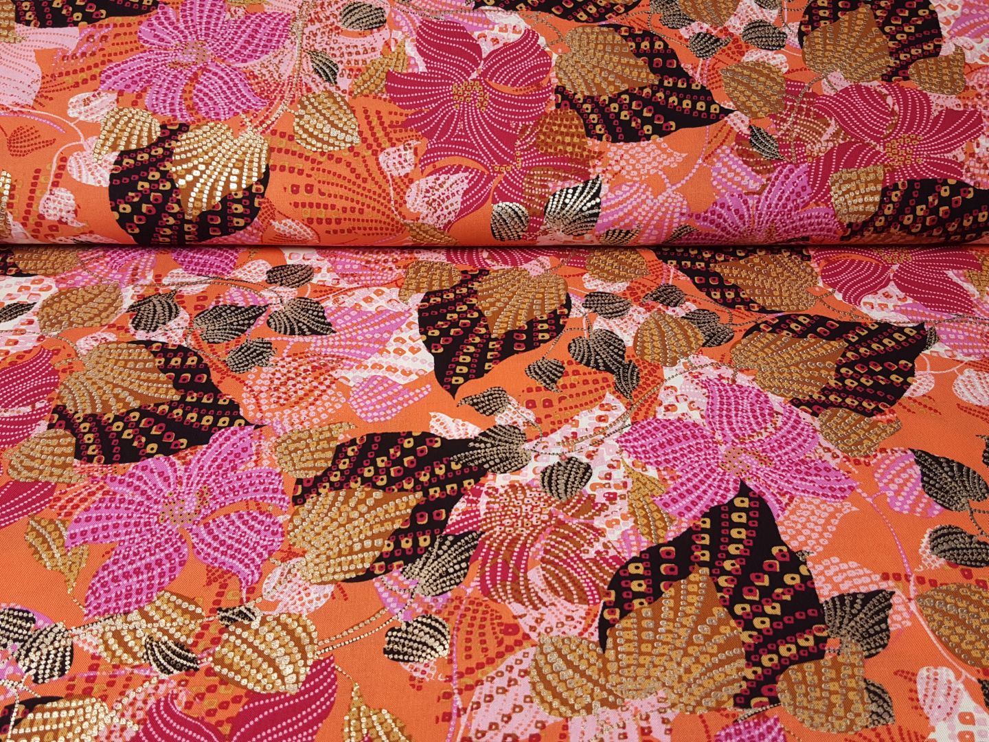 Leaves koralle/rosa/ocker