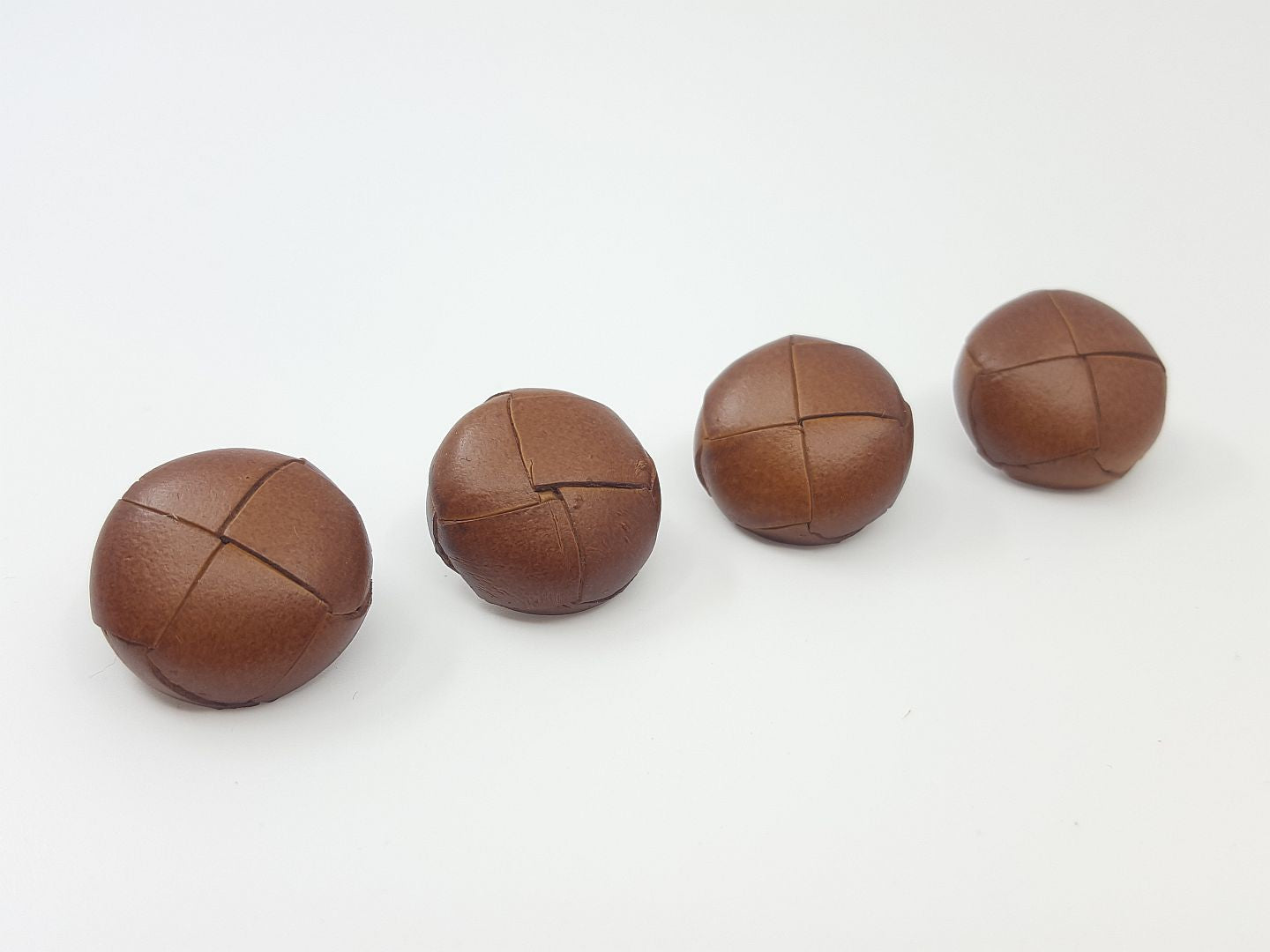 Lederknöpfe fuchsbraun 32mm