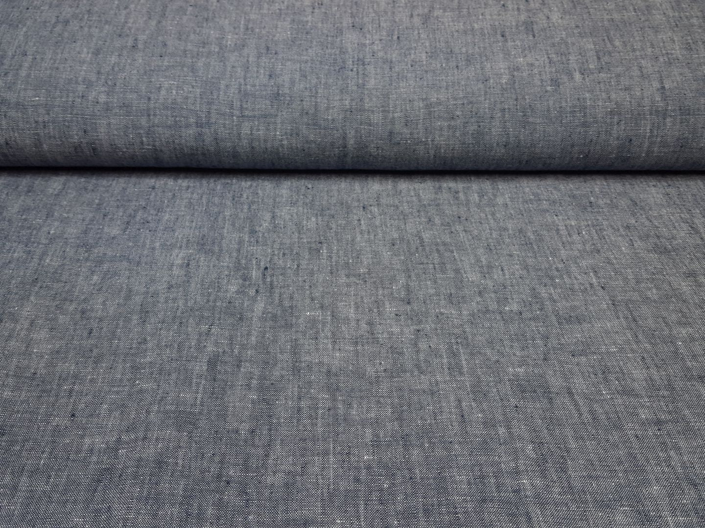 Leinen navy melange