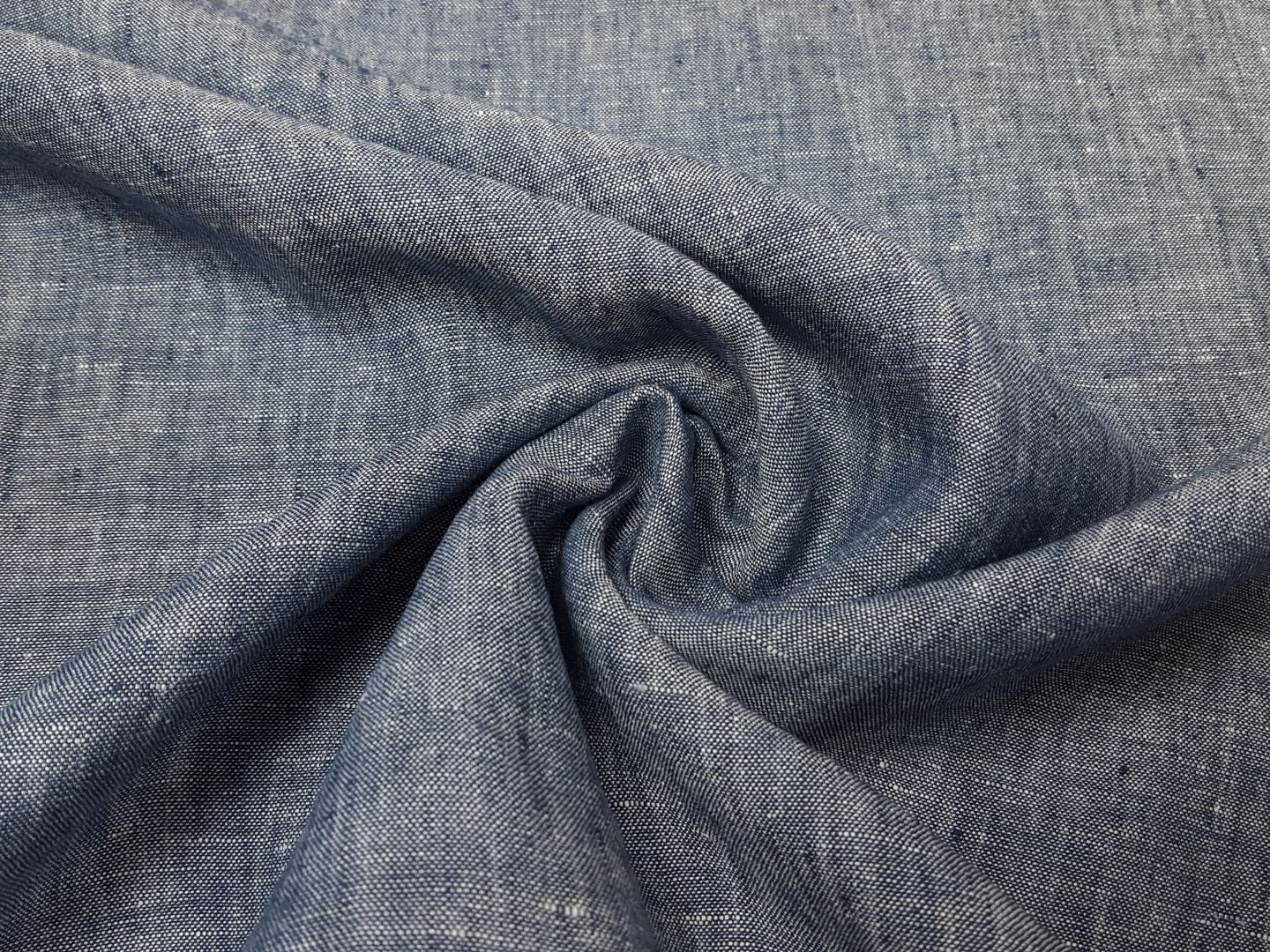 Leinen navy melange