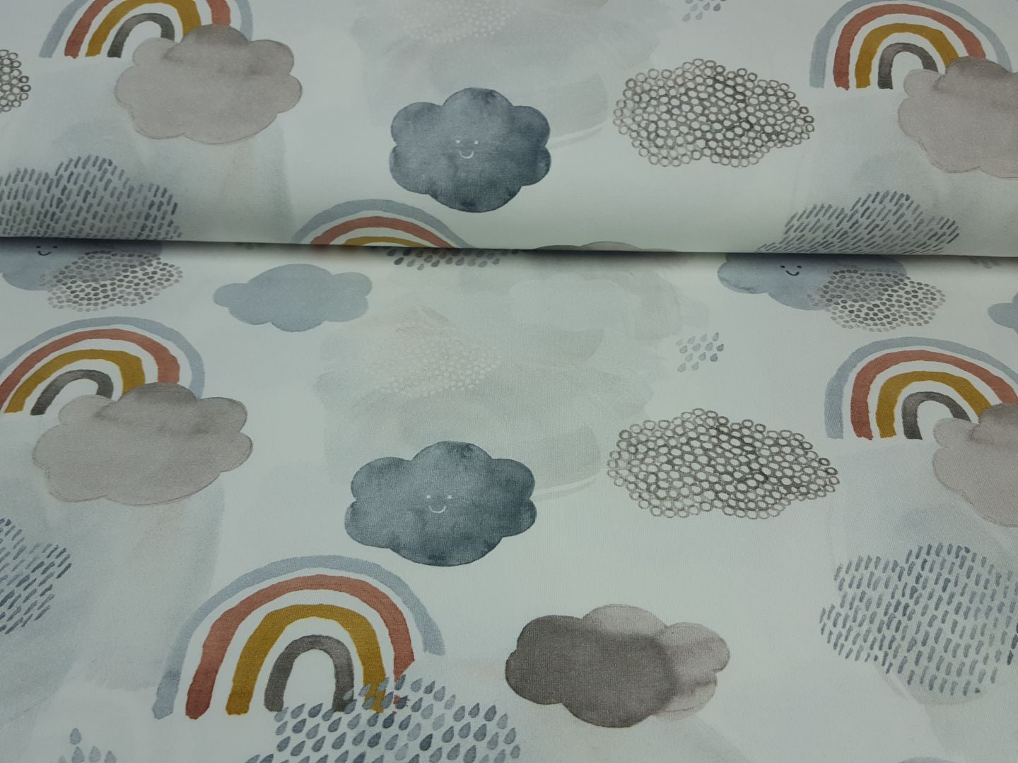 Let's Rain again offwhite/grau/senf