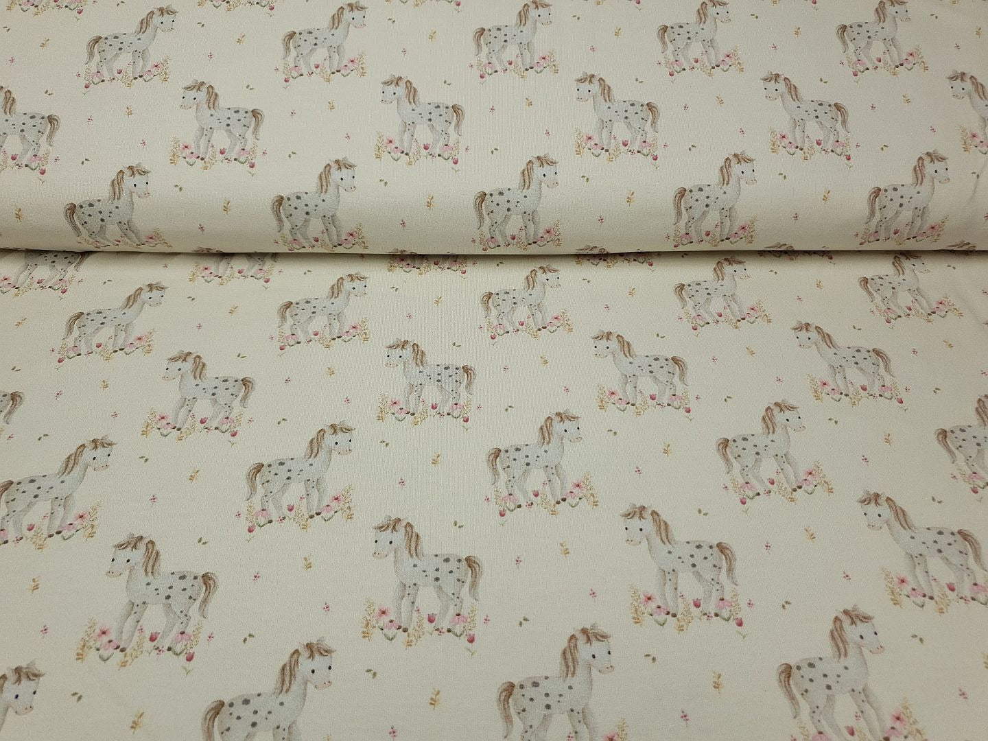 Little Pony creme/hellgrau/braun/rosa