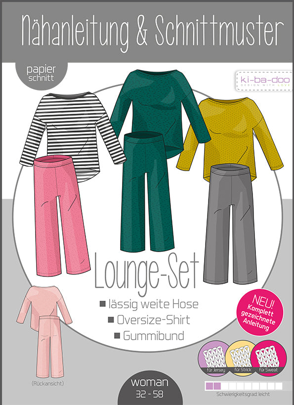 Lounge-Set Damen, Ki-ba-doo Papierschnittmuster