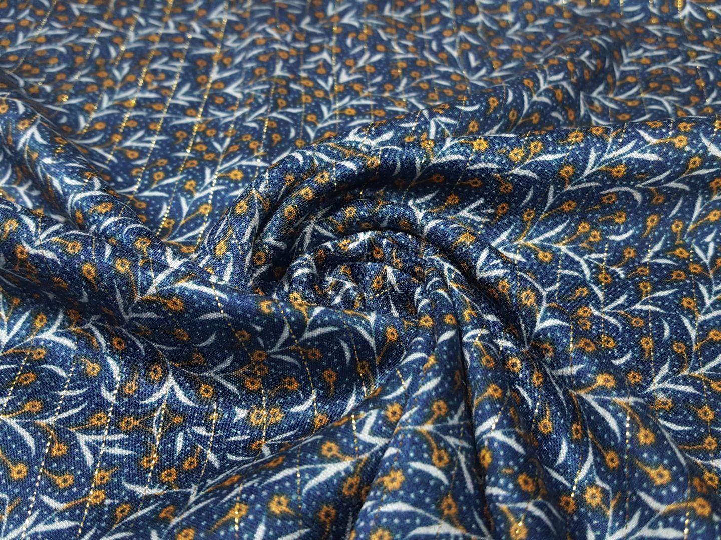 Maggie denim/ocker/weiss/gold