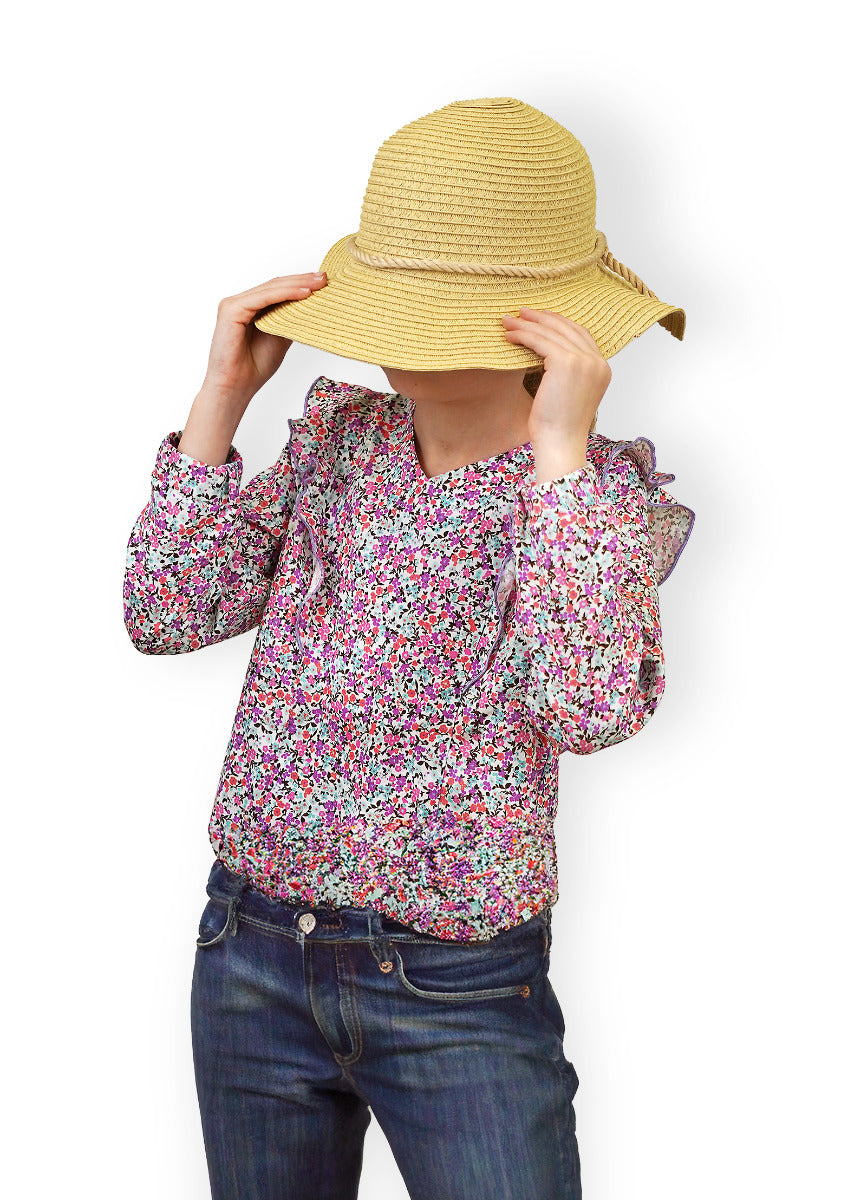 Papierschnittmuster Bluse Maribell Kinder von Fadenkäfer