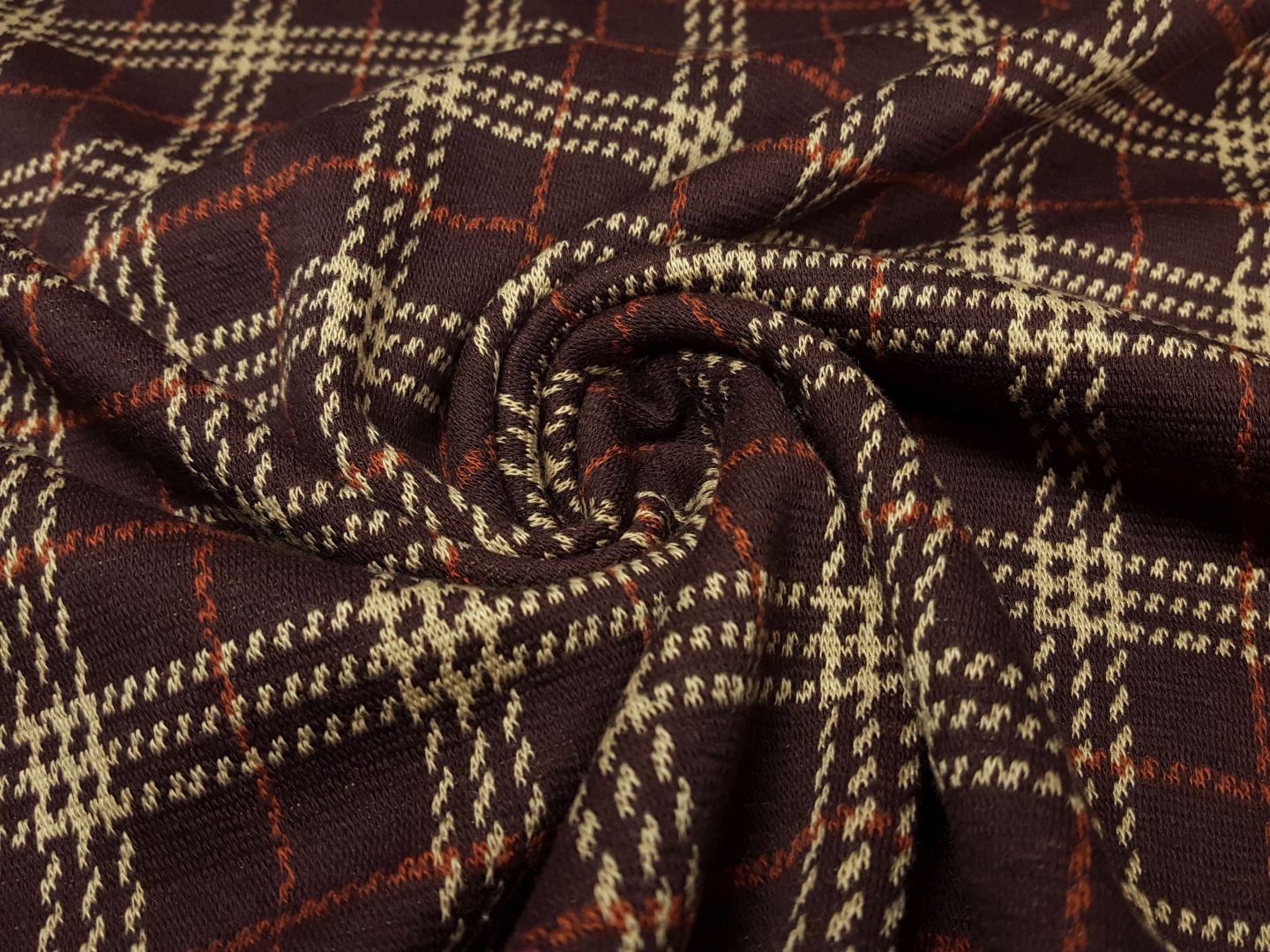 Medine bordeauxviolett/beige/rost