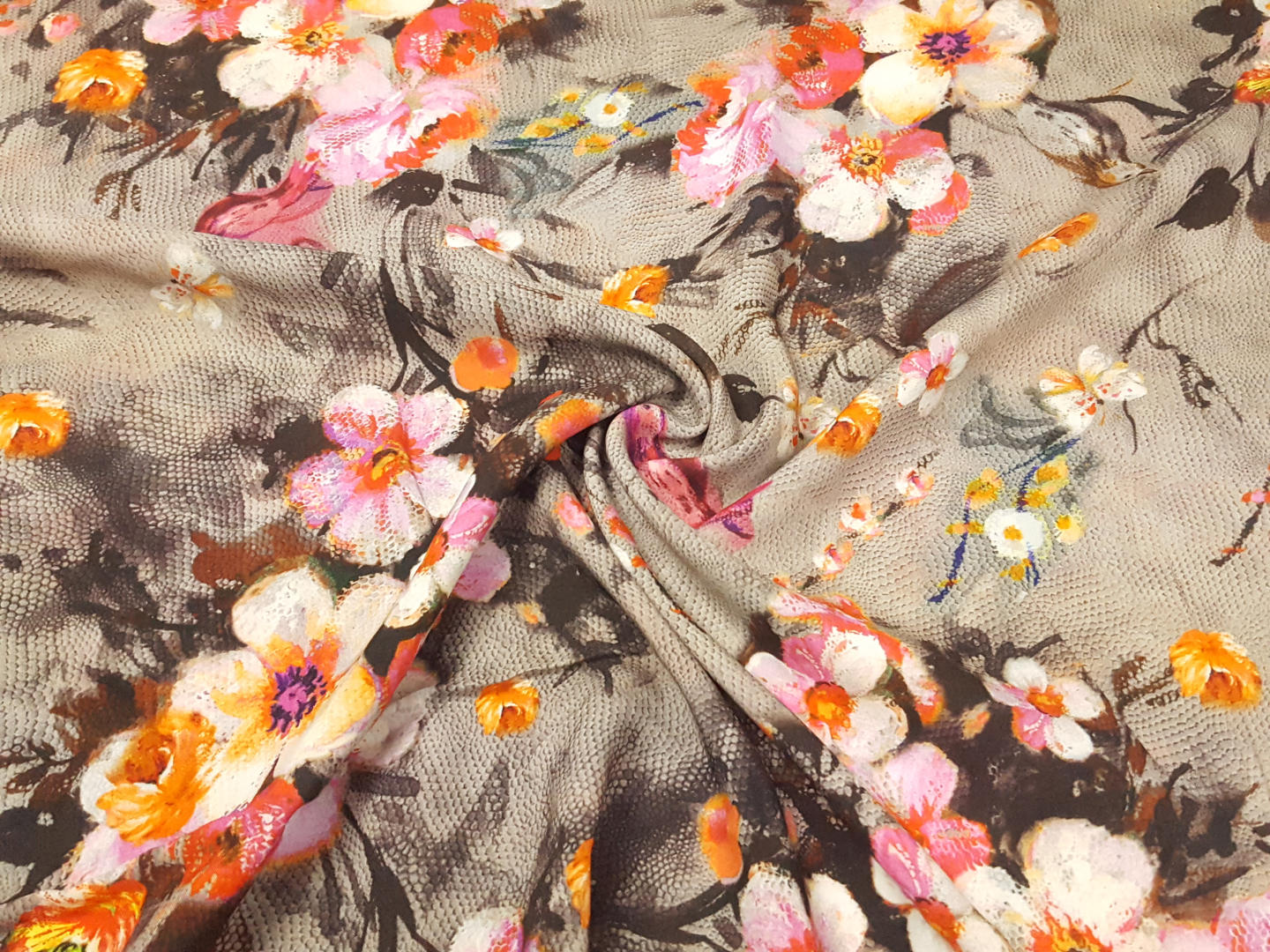 Melissa Viskose Webware schlamm/orange/pink