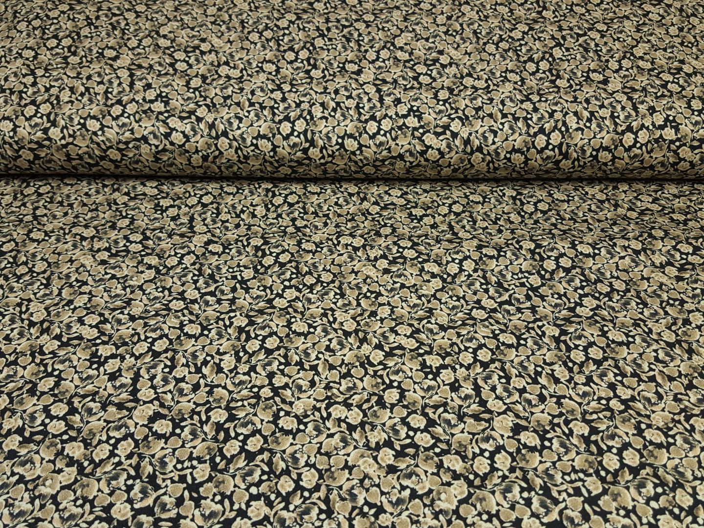 Mik elast. Hosenstoff beige/schwarz