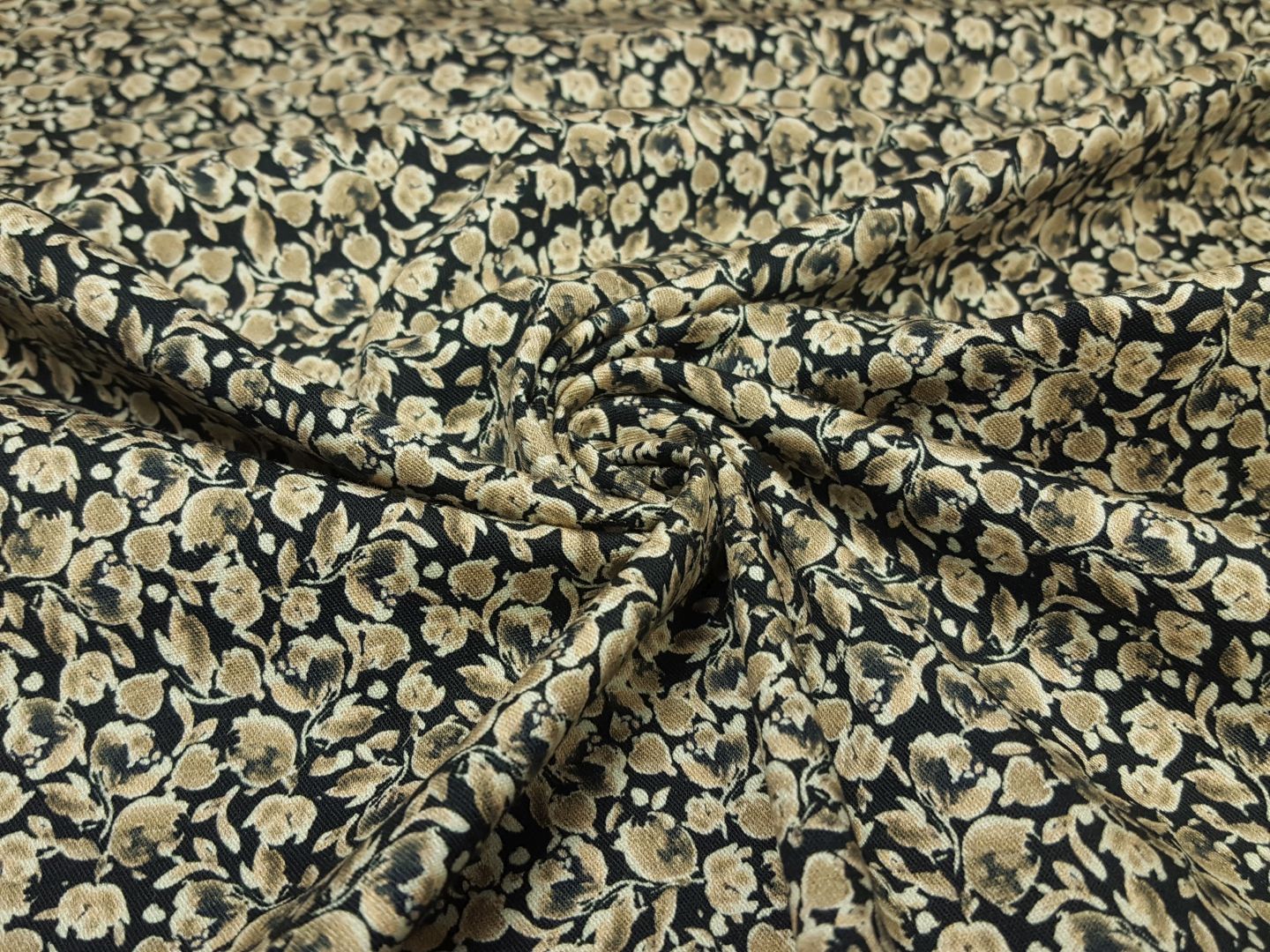 Mik elast. Hosenstoff beige/schwarz