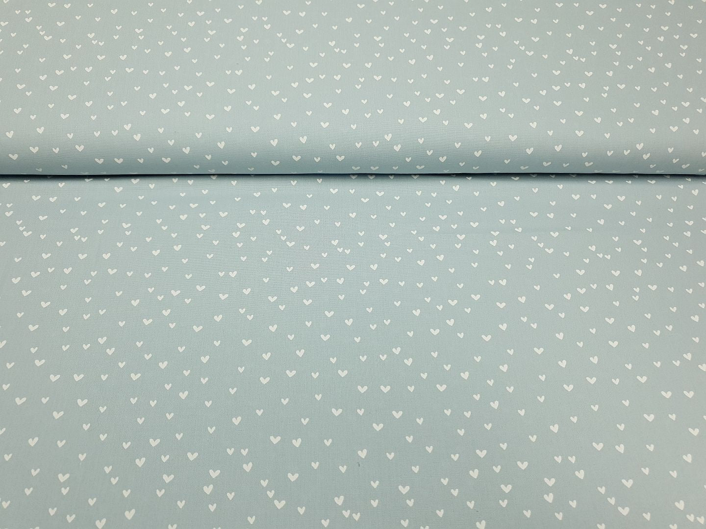 Mini Hearts hellblau/offwhite